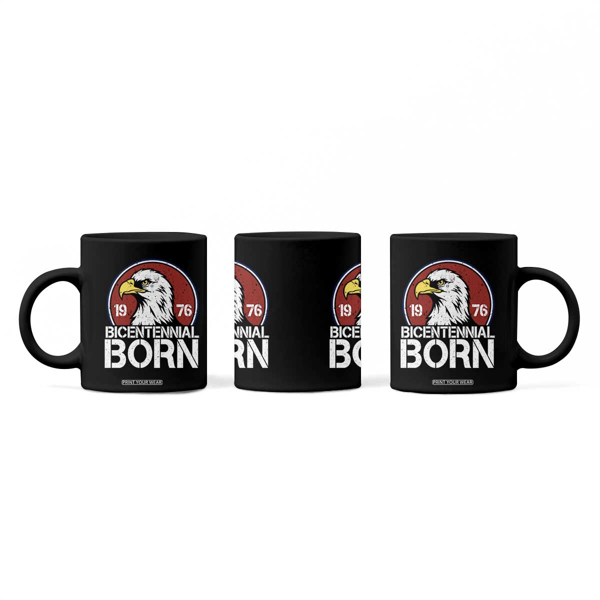 Patriotic Bicentennial Born 1976 Coffee Mug American Bald Eagle 50th Birthday TS02 Print Your Wear