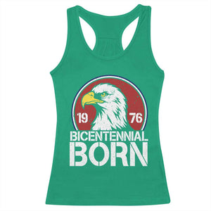 Patriotic Bicentennial Born 1976 Racerback Tank Top American Bald Eagle 50th Birthday