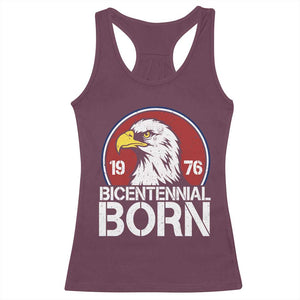 Patriotic Bicentennial Born 1976 Racerback Tank Top American Bald Eagle 50th Birthday