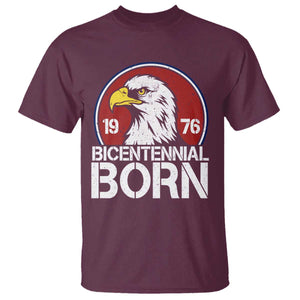 Patriotic Bicentennial Born 1976 T Shirt American Bald Eagle 50th Birthday