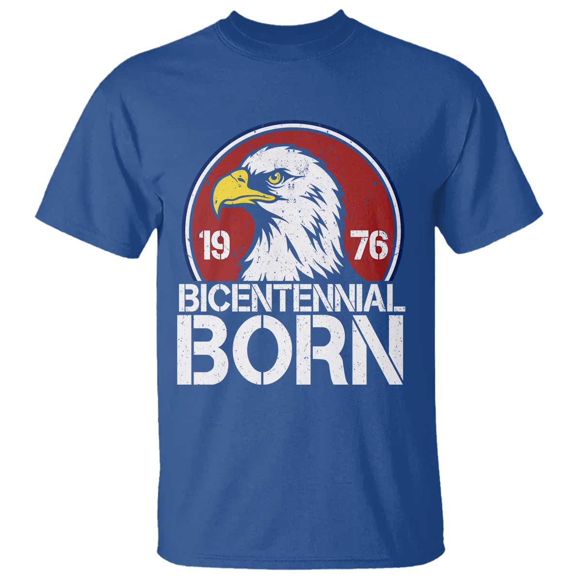 Patriotic Bicentennial Born 1976 T Shirt American Bald Eagle 50th Birthday