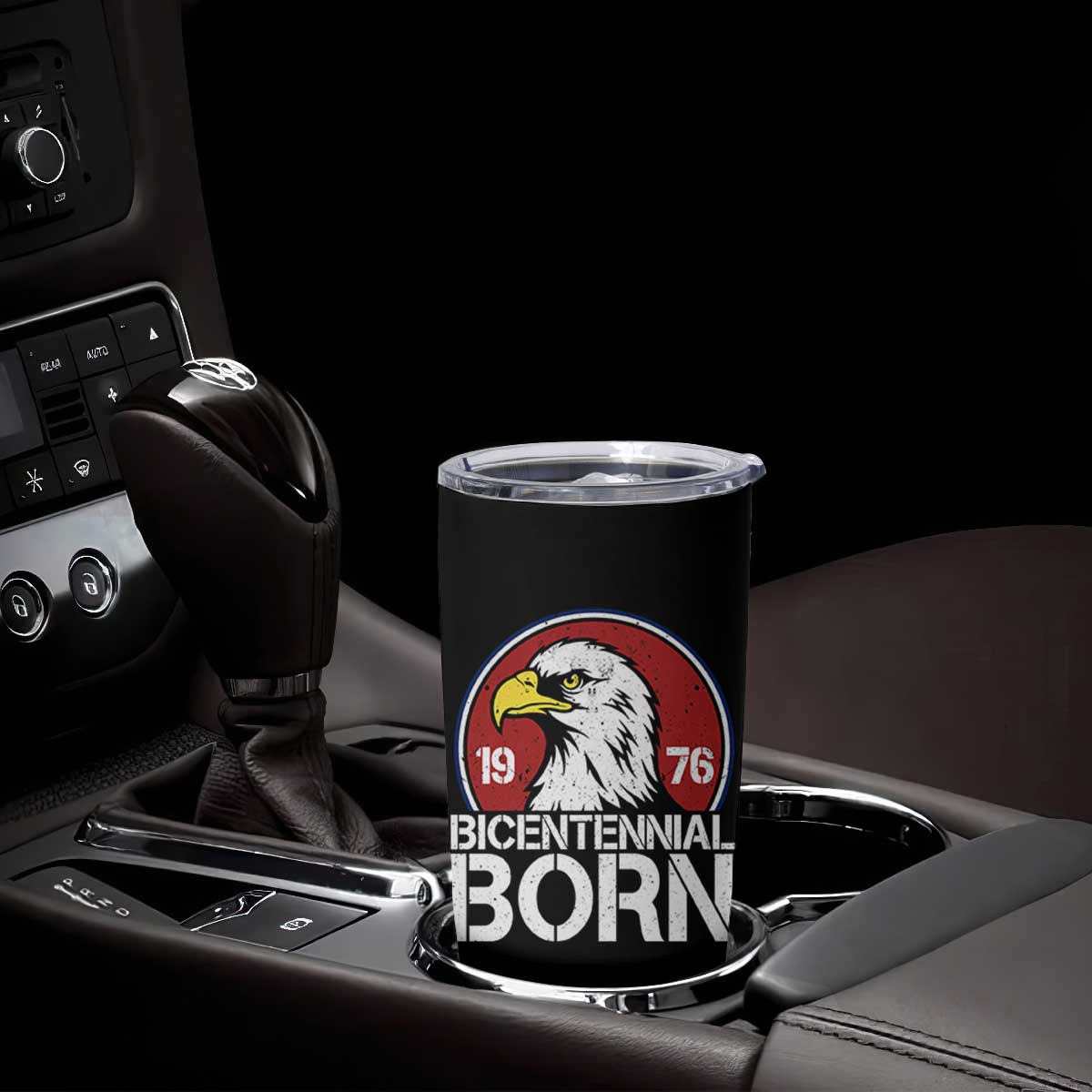 Patriotic Bicentennial Born 1976 Tumbler Cup American Bald Eagle 50th Birthday
