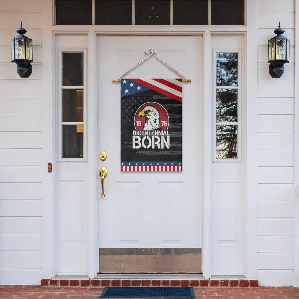 Bicentennial Born 1976 Patriotic Garden Flag American Bald Eagle 50th Birthday