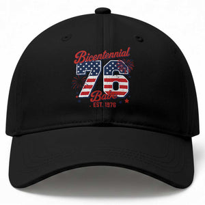 Retro Bicentennial Babe Est 1976 Baseball Cap 4th of July 50th Birthday Gift TS02 Print Your Wear