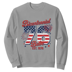 Retro Bicentennial Babe Est 1976 Sweatshirt 4th of July 50th Birthday Gift