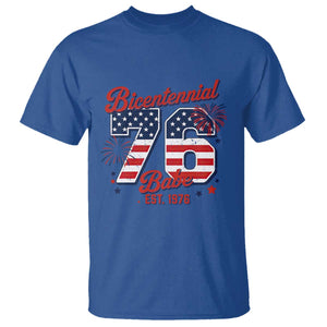 Retro Bicentennial Babe Est 1976 T Shirt 4th of July 50th Birthday Gift TS02 Royal Blue Print Your Wear