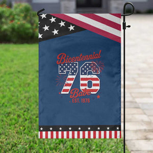 Retro Bicentennial Babe Est 1976 Patriotic Garden Flag 4th of July 50th Birthday Gift