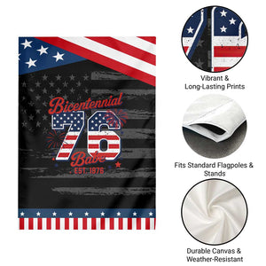 Retro Bicentennial Babe Est 1976 Patriotic Garden Flag 4th of July 50th Birthday Gift
