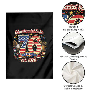 Patriotic Bicentennial Babe Est 1976 Garden Flag Eagle Fireworks 50th Birthday TS02 Print Your Wear