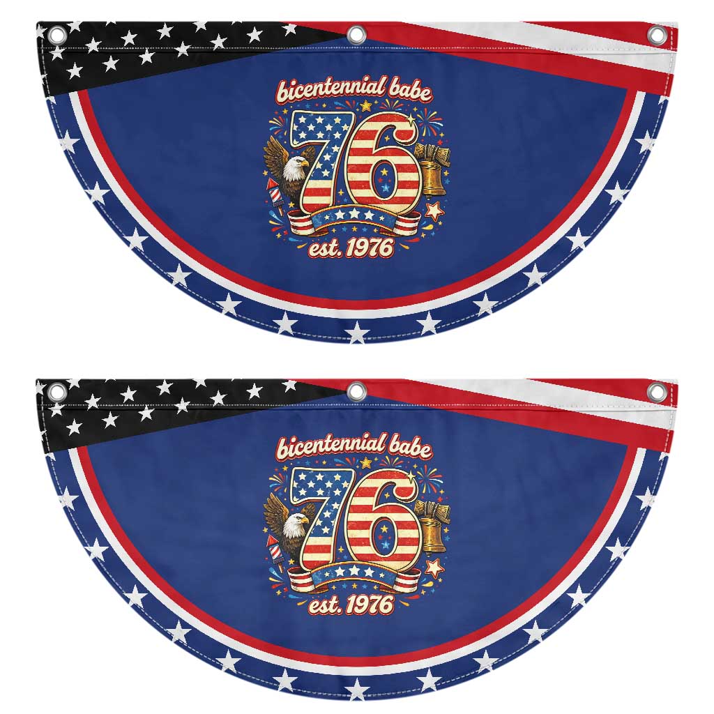 Bicentennial Babe Est 1976 Patriotic Fan Flag Eagle Fireworks 50th Birthday TS02 2pcs pack Classic Navy Print Your Wear