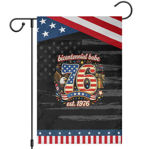 Bicentennial Babe Est 1976 Patriotic Garden Flag Eagle Fireworks 50th Birthday