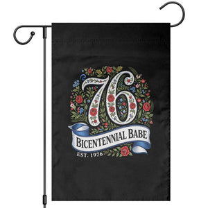 Vintage Floral Bicentennial Babe Est 1976 Garden Flag Elegant 50th Birthday