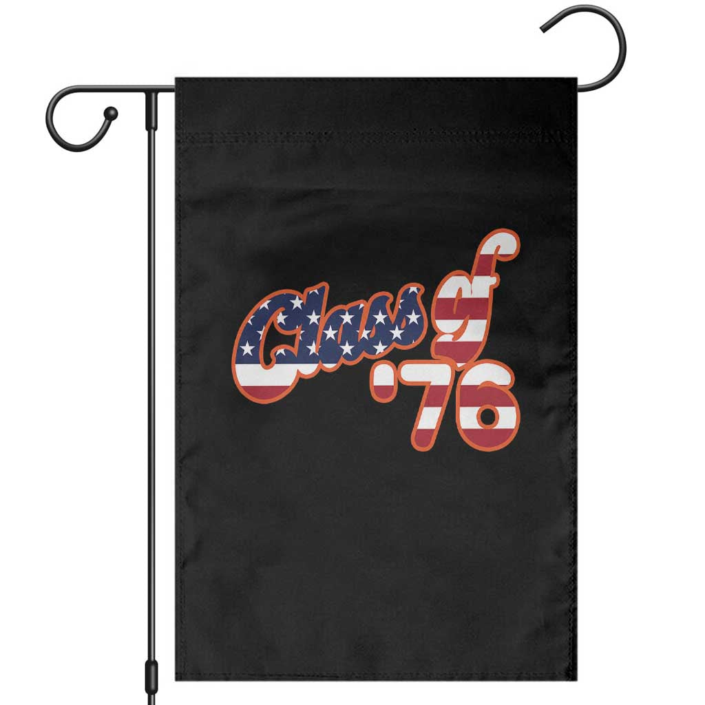 Patriotic Class of 76 Retro American Flag Script Garden Flag Graduation Birthday Milestone TS02 Black Print Your Wear