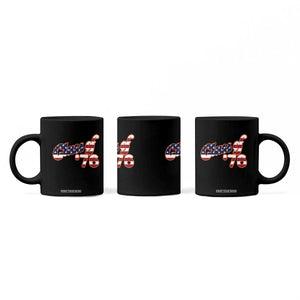 Patriotic Class of 76 Retro American Flag Script Coffee Mug Graduation Birthday Milestone