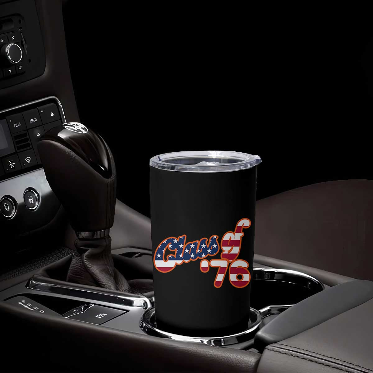 Patriotic Class of 76 Retro American Flag Script Tumbler Cup Graduation Birthday Milestone TS02 Print Your Wear