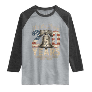 We The People 250 Years Liberty Bell Patriotic Raglan Shirt American Semi-Quincentennial TS02 Heather Gray Heather Charcoal Print Your Wear