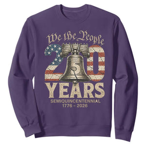 We The People 250 Years Liberty Bell Patriotic Sweatshirt American Semi-Quincentennial TS02 Purple Print Your Wear
