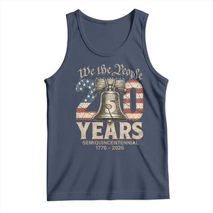 We The People 250 Years Liberty Bell Patriotic Tank Top American Semi-Quincentennial TS02 Navy Print Your Wear