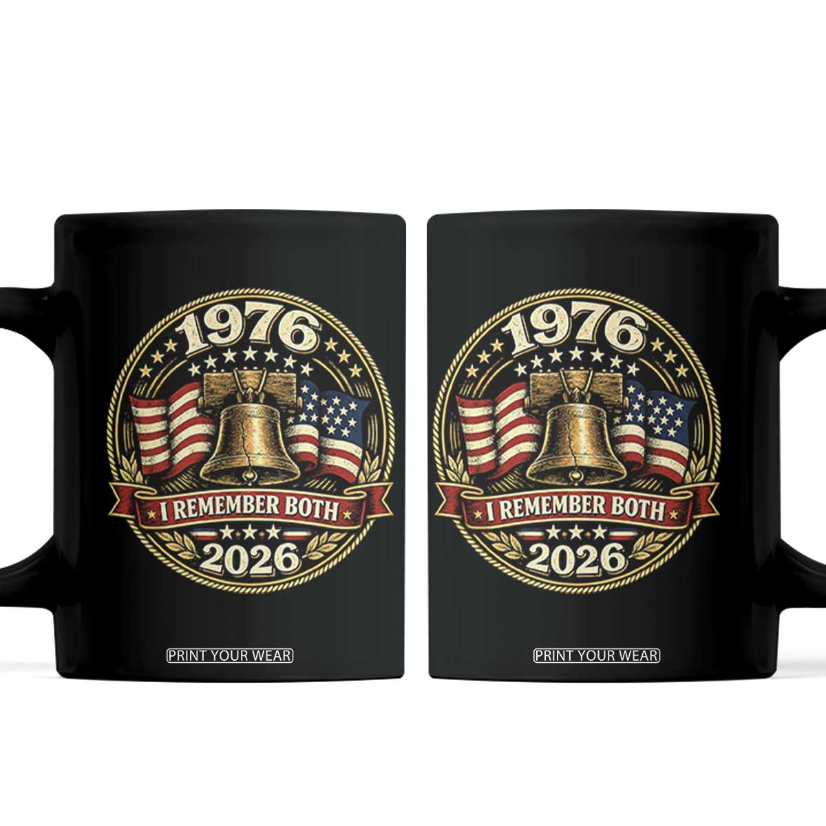 Bicentennial Born 1976 Liberty Bell Coffee Mug America 250th Anniversary 50th Birthday