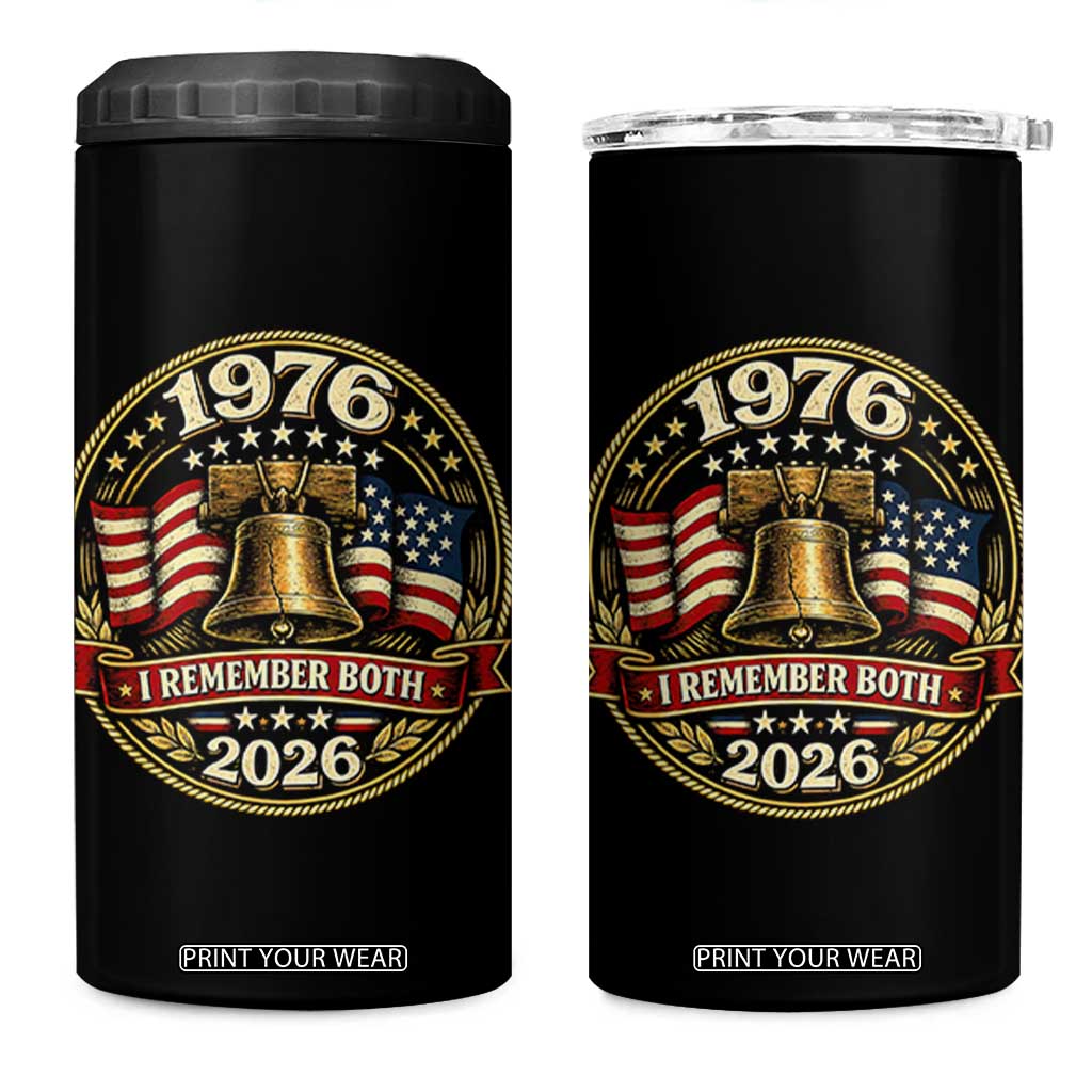 Bicentennial Born 1976 Liberty Bell 4 in 1 Can Cooler Tumbler America 250th Anniversary 50th Birthday TS02 One Size: 16 oz Black Print Your Wear