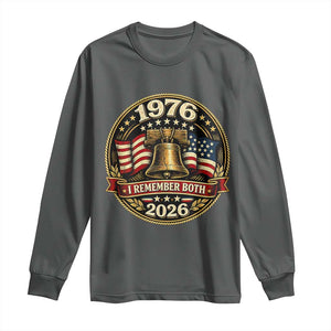Bicentennial Born 1976 Liberty Bell Long Sleeve Shirt America 250th Anniversary 50th Birthday TS02 Dark Heather Print Your Wear