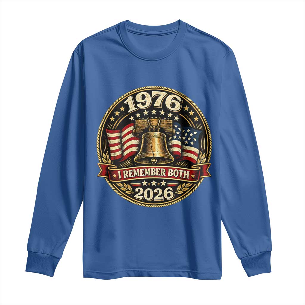 Bicentennial Born 1976 Liberty Bell Long Sleeve Shirt America 250th Anniversary 50th Birthday TS02 Royal Blue Print Your Wear