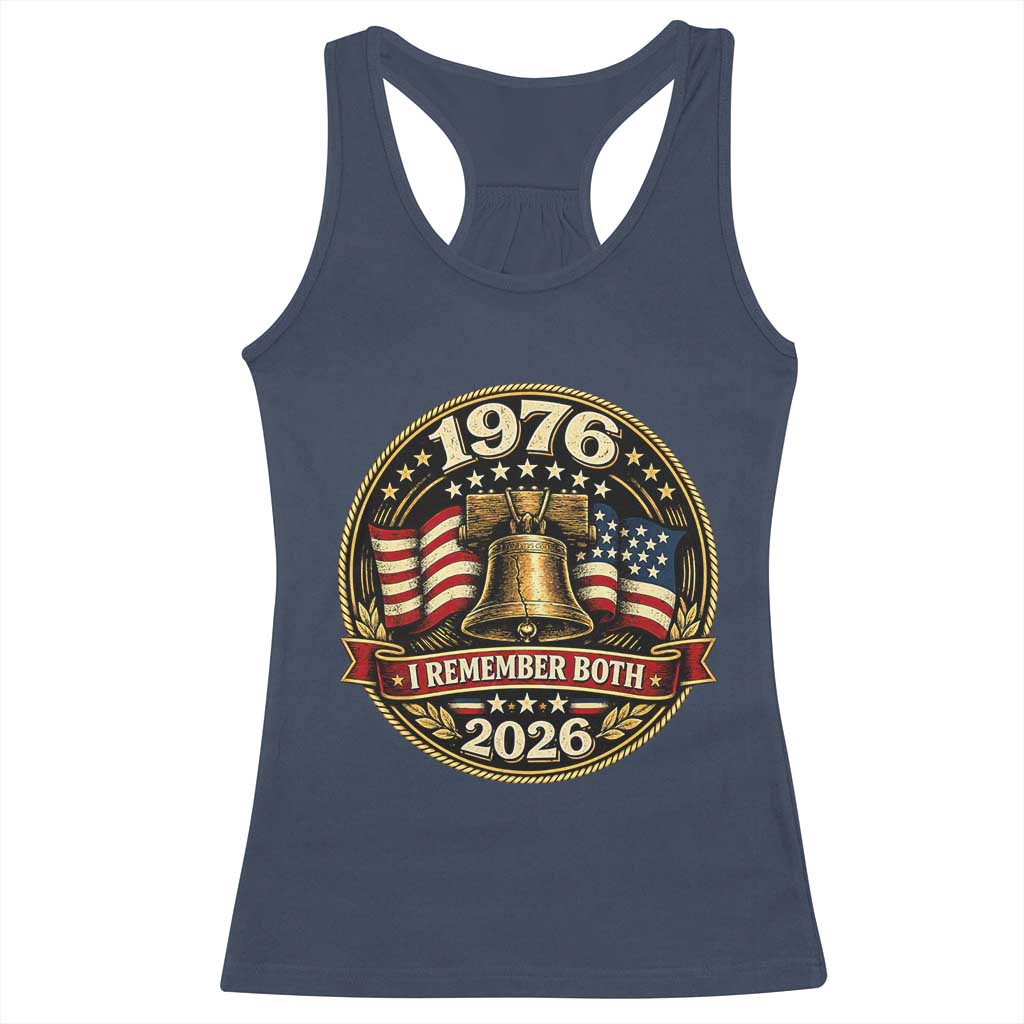 Bicentennial Born 1976 Liberty Bell Racerback Tank Top America 250th Anniversary 50th Birthday TS02 Navy Print Your Wear