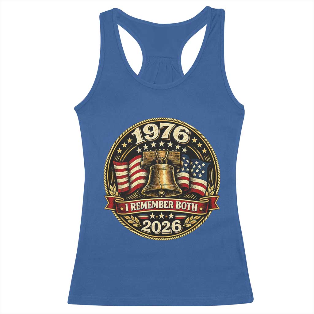 Bicentennial Born 1976 Liberty Bell Racerback Tank Top America 250th Anniversary 50th Birthday TS02 Royal Blue Print Your Wear