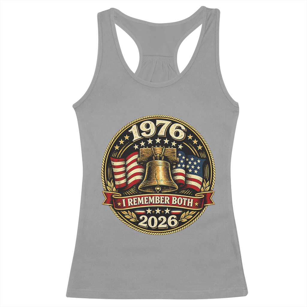 Bicentennial Born 1976 Liberty Bell Racerback Tank Top America 250th Anniversary 50th Birthday TS02 Sport Gray Print Your Wear