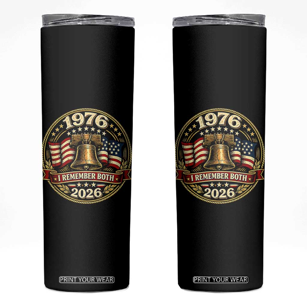 Bicentennial Born 1976 Liberty Bell Skinny Tumbler America 250th Anniversary 50th Birthday