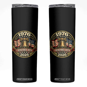 Bicentennial Born 1976 Liberty Bell Skinny Tumbler America 250th Anniversary 50th Birthday