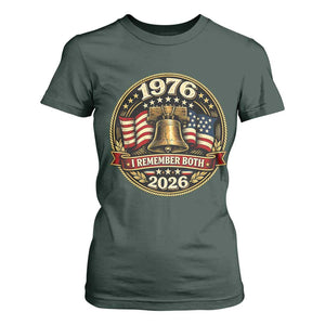 Bicentennial Born 1976 Liberty Bell T Shirt For Women America 250th Anniversary 50th Birthday TS02 Dark Forest Green Print Your Wear