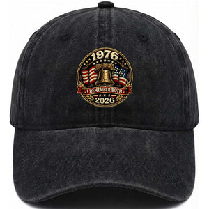 Bicentennial Born 1976 Liberty Bell Washed Cotton Baseball Cap America 250th Anniversary 50th Birthday TS02 Print Your Wear
