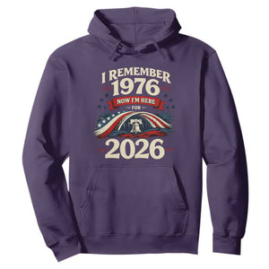 I Remember 1976 Now Im Here For 2026 Hoodie Liberty Bell 50th Birthday TS02 Purple Print Your Wear