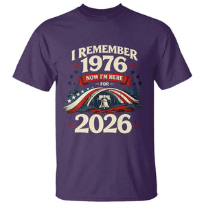 I Remember 1976 Now Im Here For 2026 T Shirt Liberty Bell 50th Birthday TS02 Purple Print Your Wear