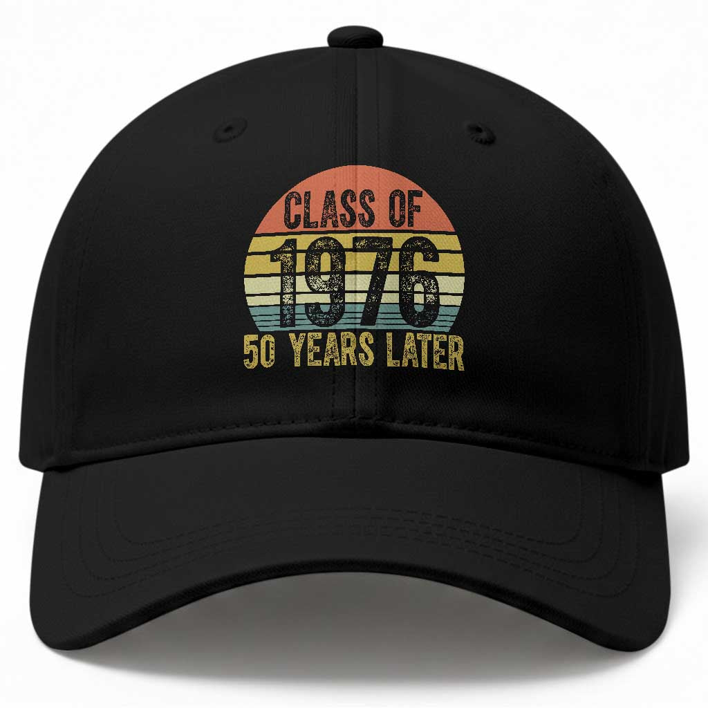 Class of 1976 50 Years Later Baseball Cap Retro Sunset Graduation Birthday 50th Milestone TS02 Print Your Wear