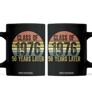 Class of 1976 50 Years Later Coffee Mug Retro Sunset Graduation Birthday 50th Milestone TS02 Black Print Your Wear