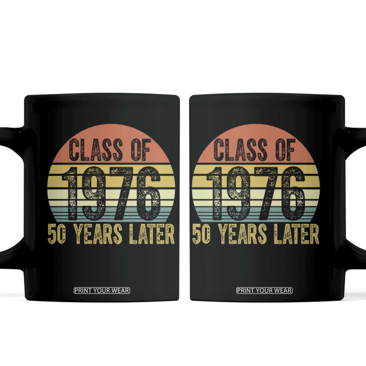 Class of 1976 50 Years Later Coffee Mug Retro Sunset Graduation Birthday 50th Milestone