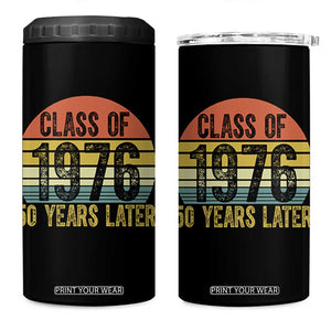 Class of 1976 50 Years Later 4 in 1 Can Cooler Tumbler Retro Sunset Graduation Birthday 50th Milestone TS02 One Size: 16 oz Black Print Your Wear