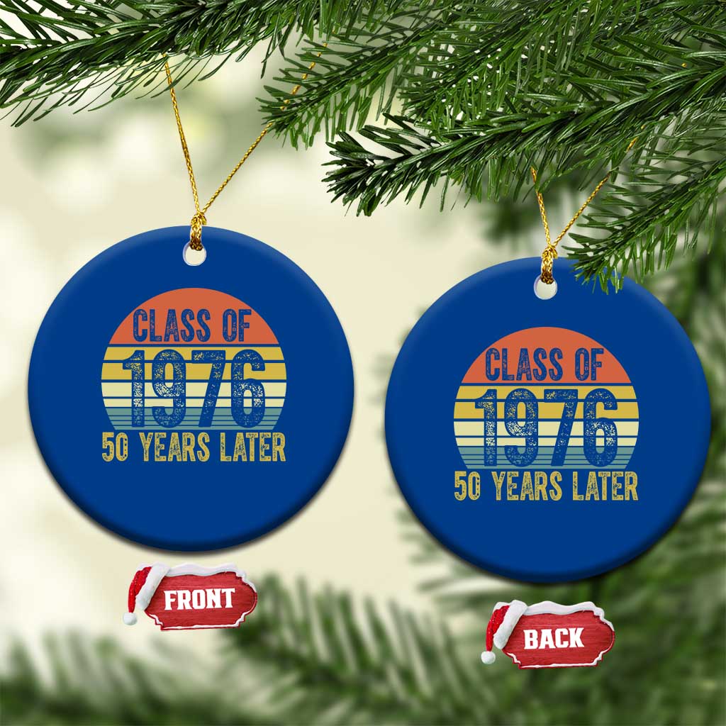 Class of 1976 50 Years Later Ceramic Ornament Retro Sunset Graduation Birthday 50th Milestone