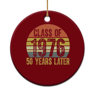 Class of 1976 50 Years Later Ceramic Ornament Retro Sunset Graduation Birthday 50th Milestone