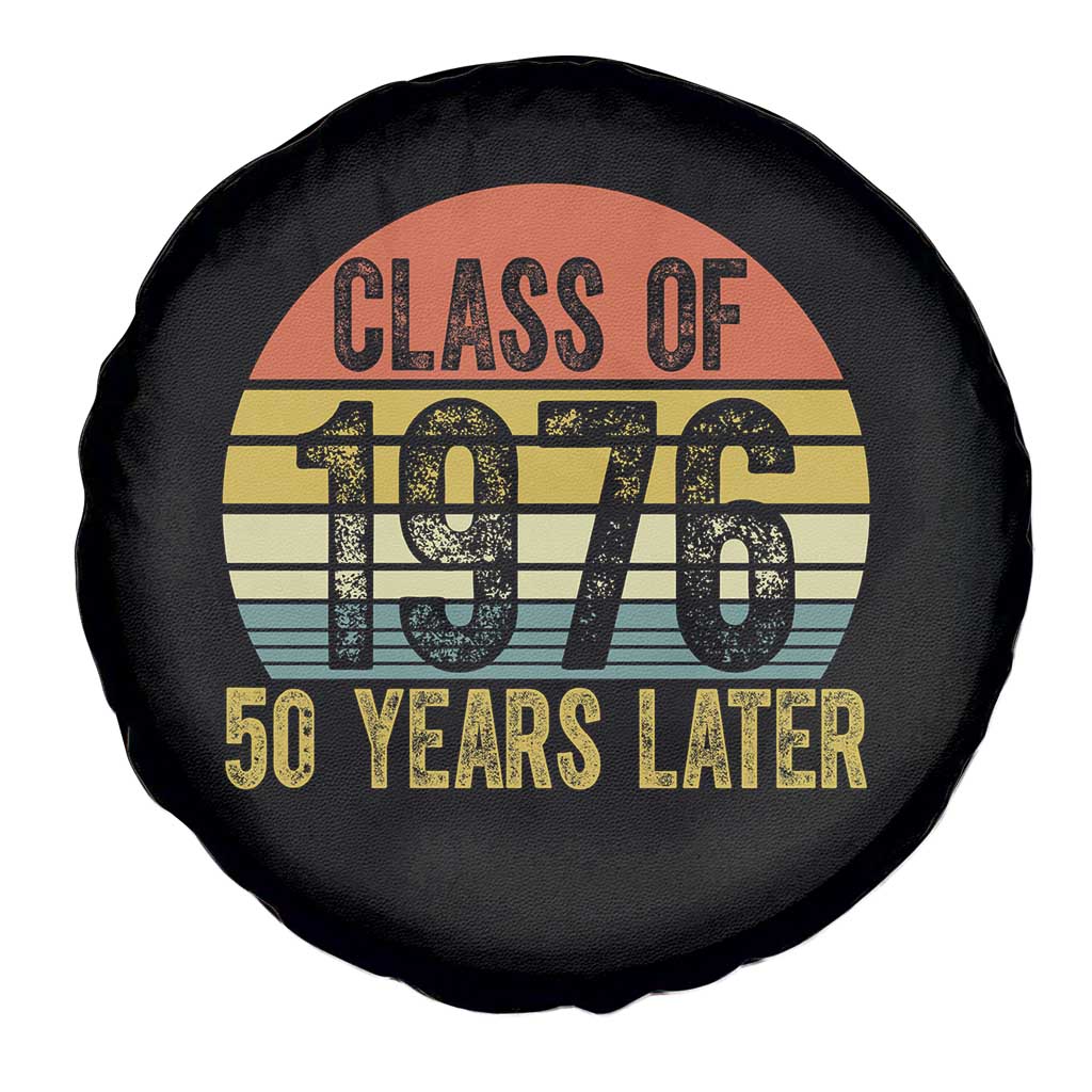 Class of 1976 50 Years Later Spare Tire Cover Retro Sunset Graduation Birthday 50th Milestone TS02 Print Your Wear