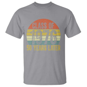Class of 1976 50 Years Later T Shirt Retro Sunset Graduation Birthday 50th Milestone TS02 Sport Gray Print Your Wear