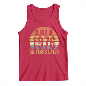 Class of 1976 50 Years Later Tank Top Retro Sunset Graduation Birthday 50th Milestone TS02 Red Print Your Wear