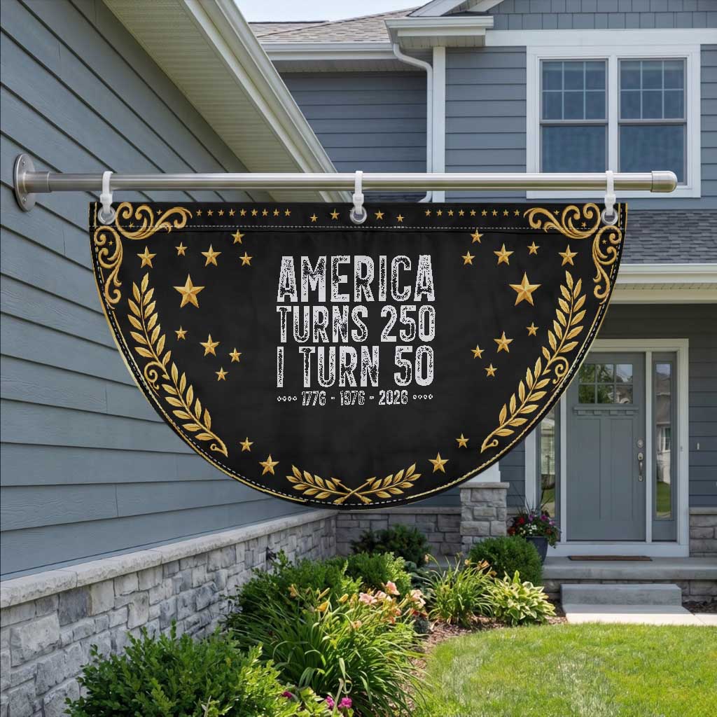 America Turns 250 I Turn 50 Patriotic Fan Flag Funny 1976 50th Birthday