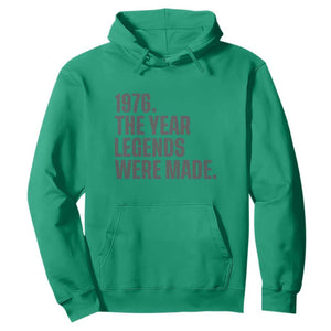 1976 The Year Legends Were Made Hoodie Minimalist Retro 50th Birthday