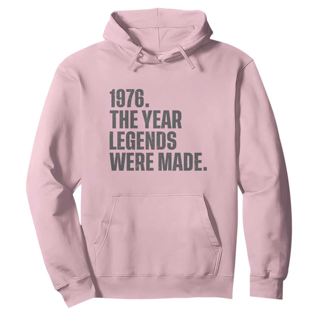 1976 The Year Legends Were Made Hoodie Minimalist Retro 50th Birthday