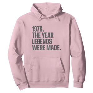 1976 The Year Legends Were Made Hoodie Minimalist Retro 50th Birthday