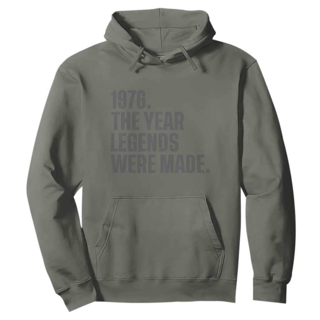 1976 The Year Legends Were Made Hoodie Minimalist Retro 50th Birthday