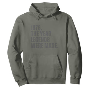 1976 The Year Legends Were Made Hoodie Minimalist Retro 50th Birthday